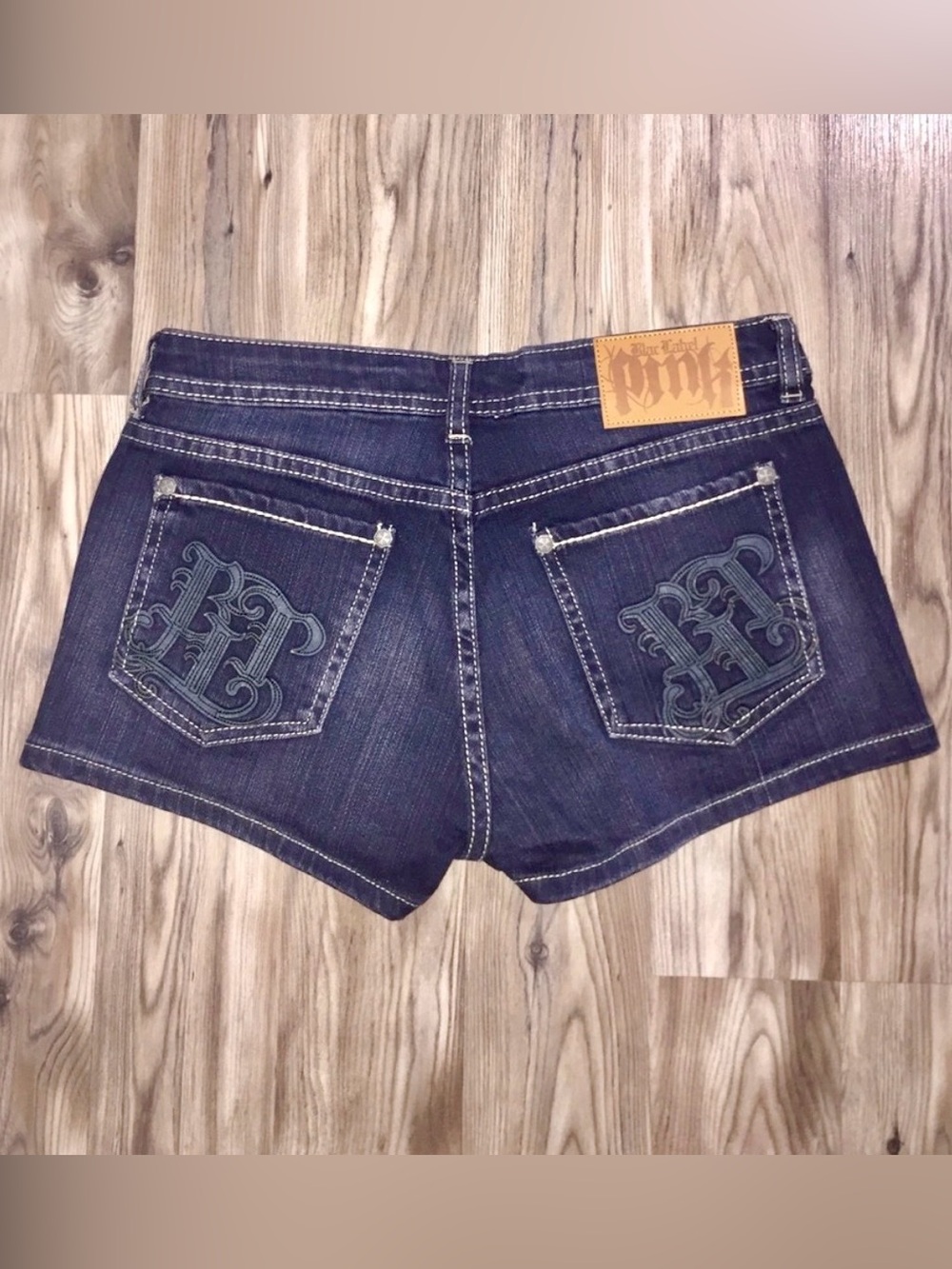 Dark Wash Stretchy Jean Shorts